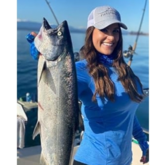 Baseball Fishing Hat Embroidered Logos Mesh Trucker Fishing Outdoors Gray New - Picture 4 of 6